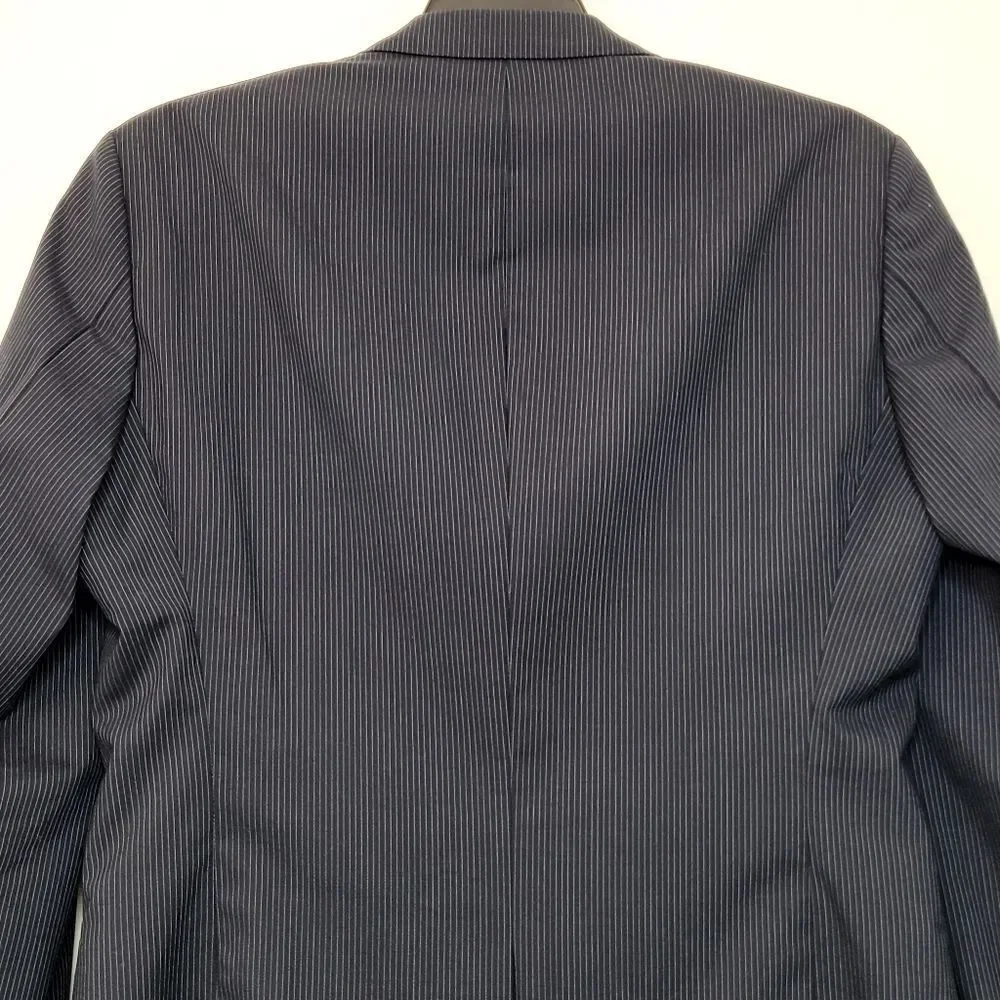 Hugo Boss Super 120 Pinstripe Two Button Virgin Wool Blazer‎ Size 40R